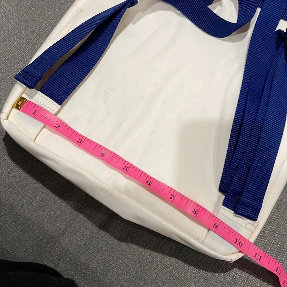 🍁 NEW Aldi Cream with Blue backpack Fall Gear 2023. With tags